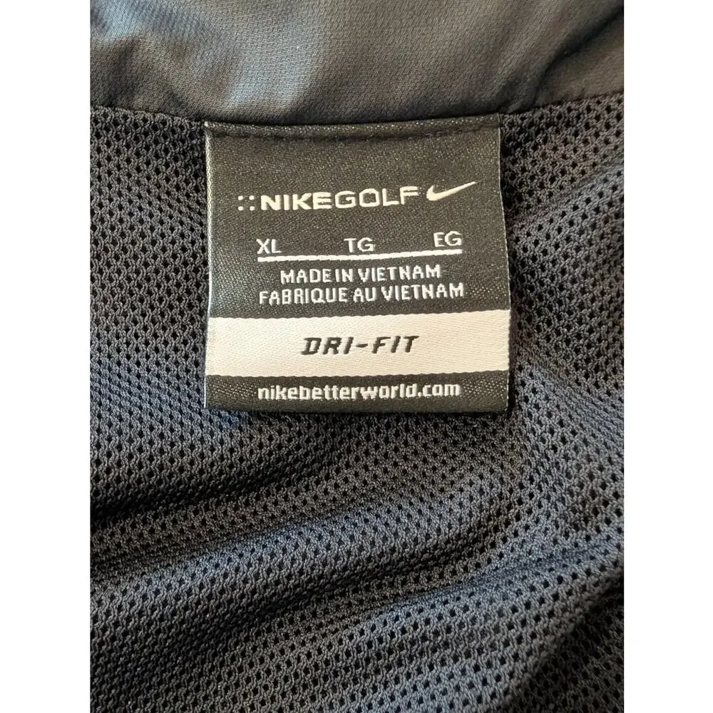 Nike Golf Dri-FIT Windbreaker Jacket XL Black Full Zip Vented
